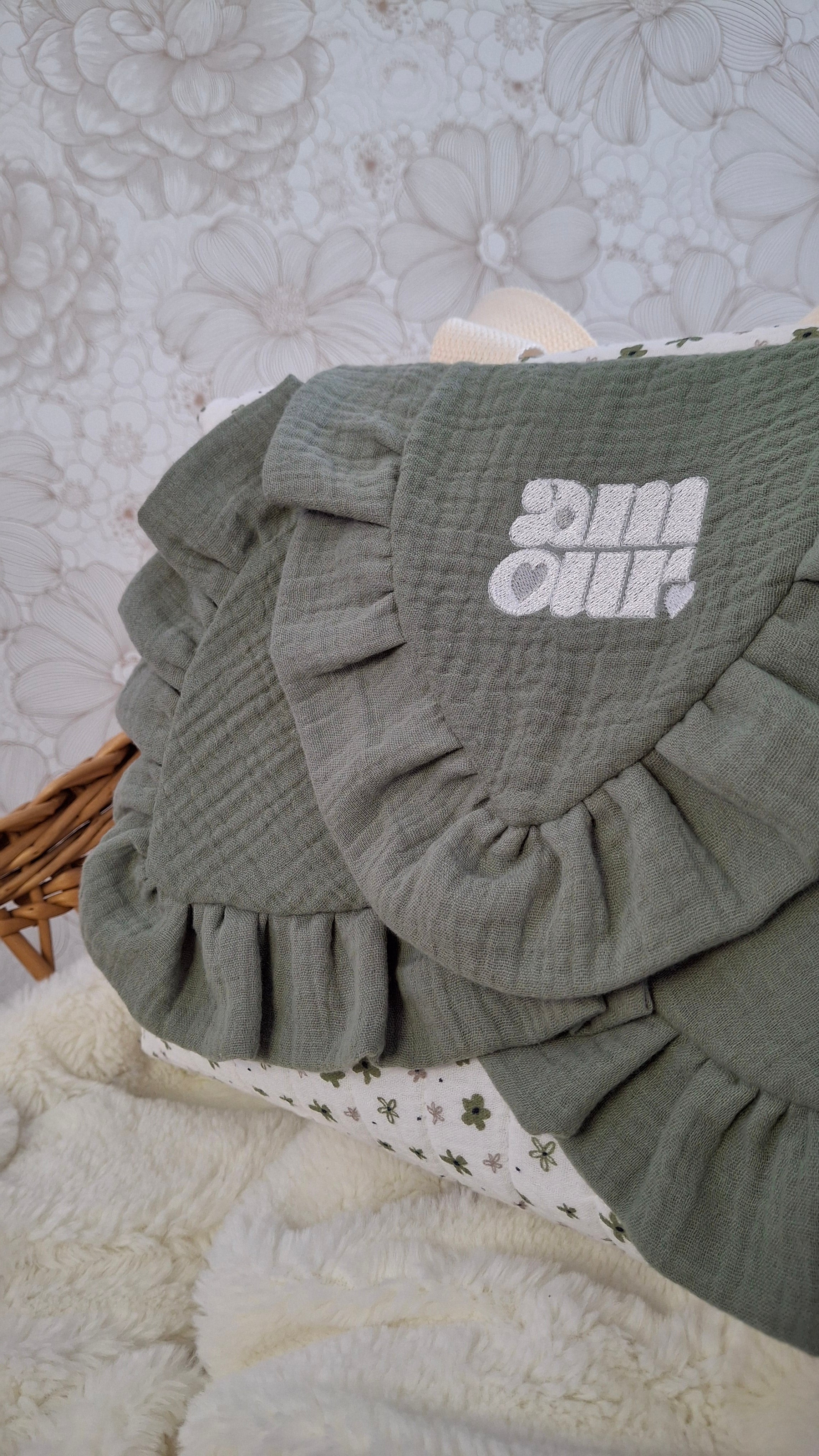 Sac à langer "AMOUR" ❀ Version Pétales • Personnalisé