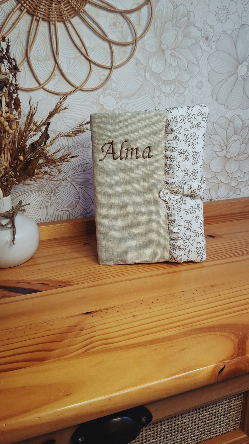 Protège carnet de santé personnalisé "ALMA" ❀  Personnalisé