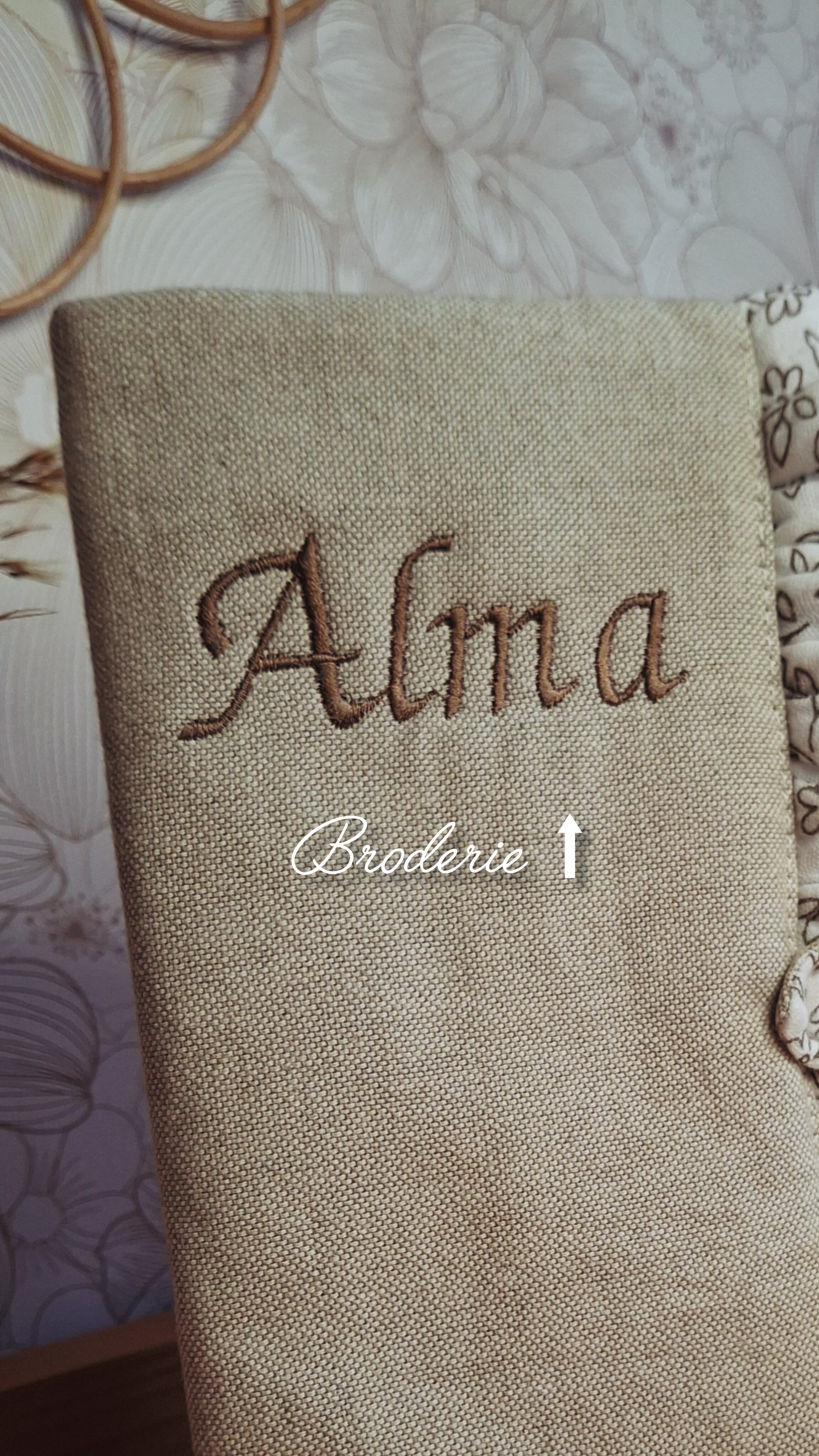 Protège carnet de santé personnalisé "ALMA" ❀  Personnalisé