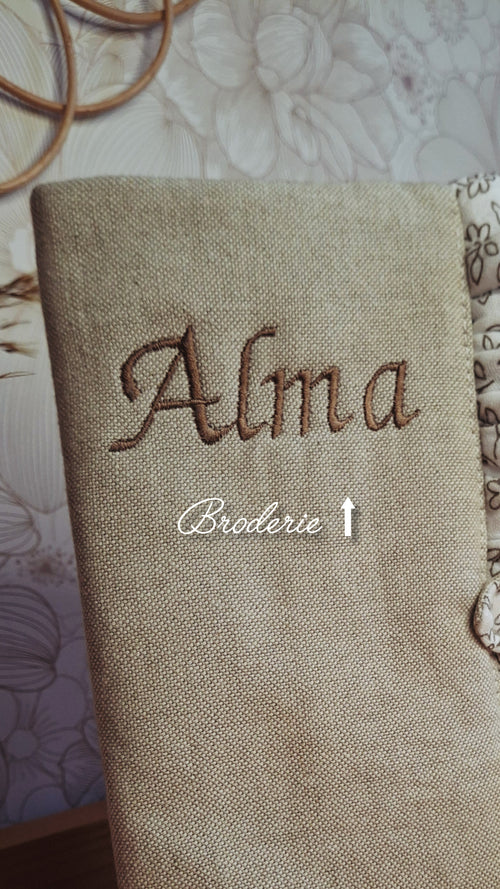 Protège carnet de santé personnalisé "ALMA" ❀  Personnalisé